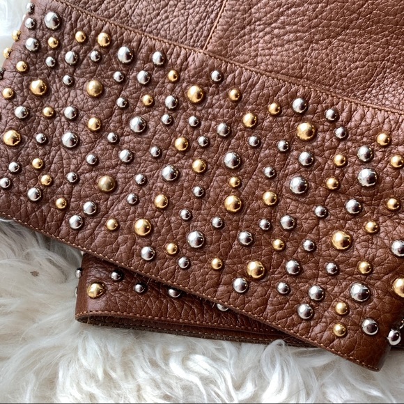 CASADEI Brown Leather Bling Knee High Riding Boots - Picture 15 of 16